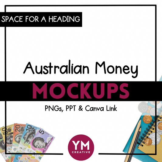 Australian Money Mockups for TpT Product Listings & Social Media