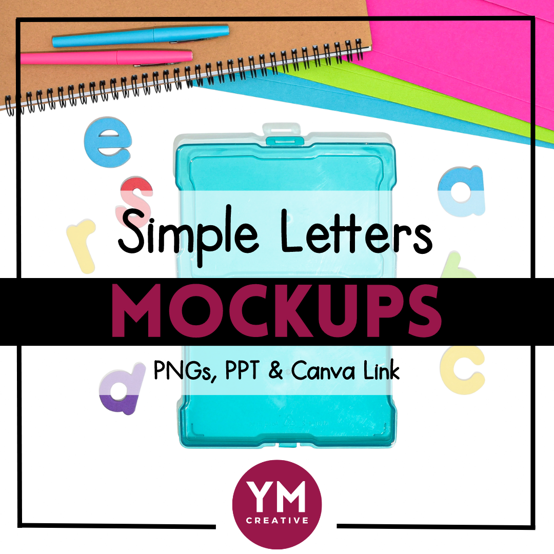 Simple Letter Mockups for TpT Product Listings & Social Media