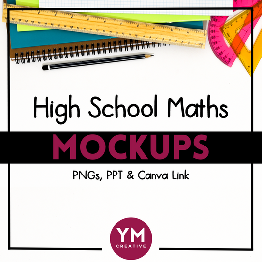 High School Maths Mockups for TpT Listings & Social Media