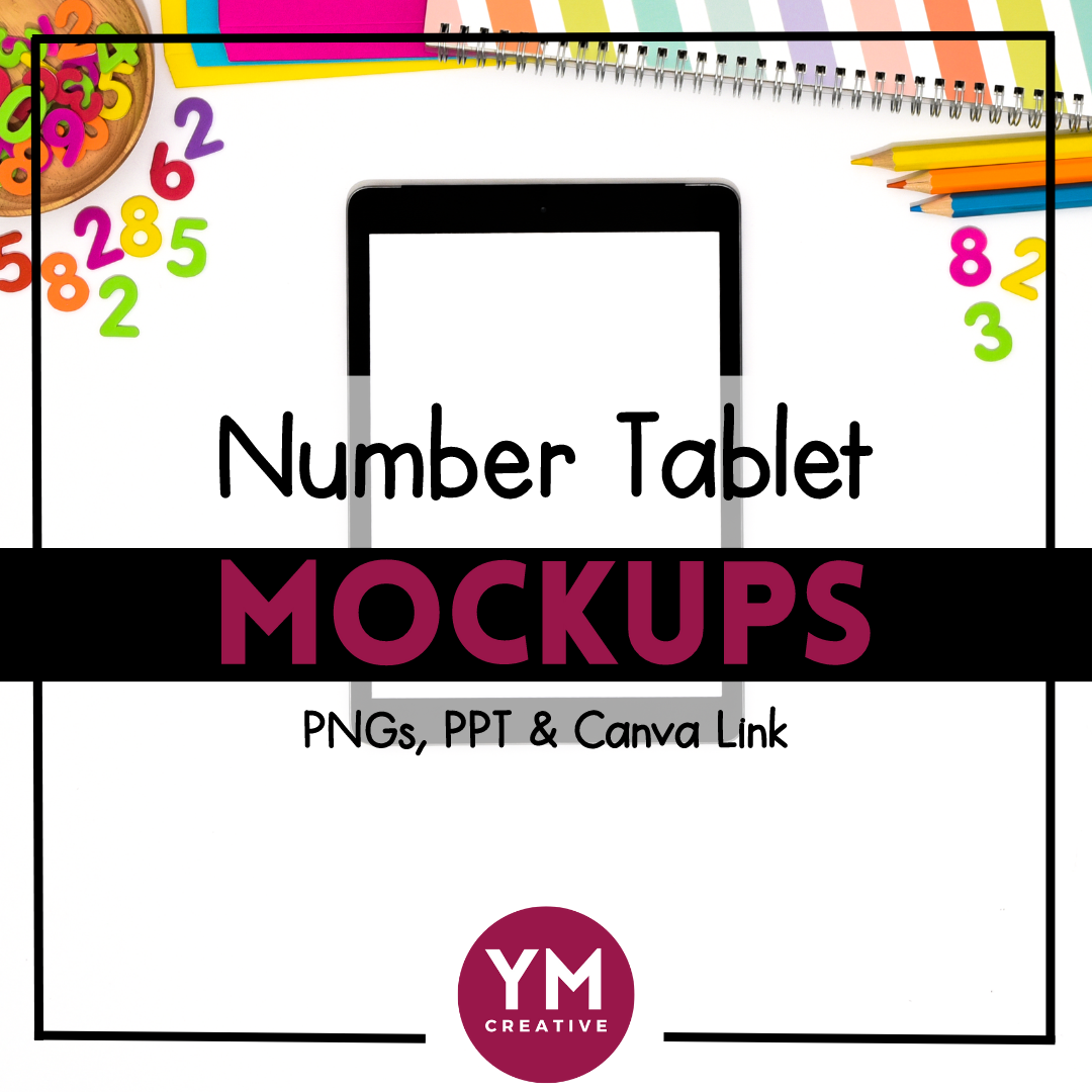 Number iPad Mockups for TpT Product Listings & Social Media