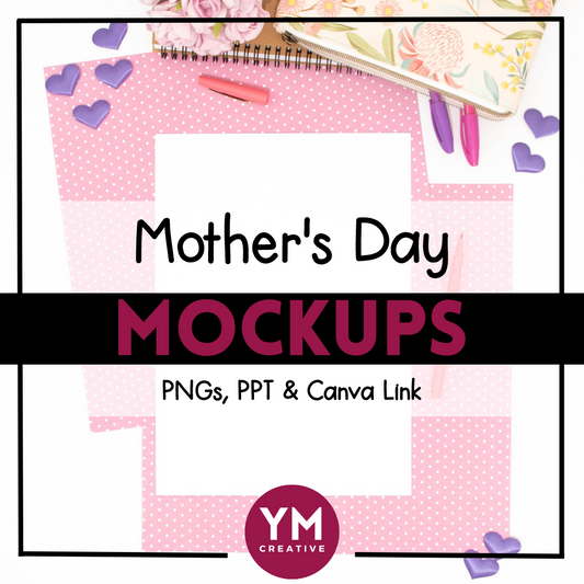 Mother's Day Paper Mockups for TpT Product Listings & Social Media
